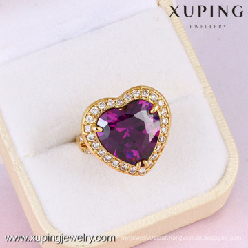 10838-Xuping Anniversary Gift Romantic Heart Shape Sweet Rings With Diamond